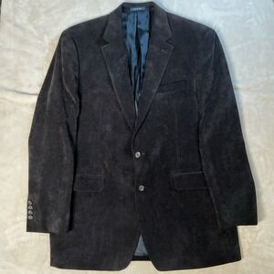 Ralph Ralph Lauren Men's Corduroy Blazer Jacket 44 L Black Preppy Old Money